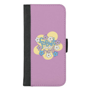 Forget-Me-Nots and Message on Vibrant Floral Motif iPhone 8/7 Plus Wallet Case