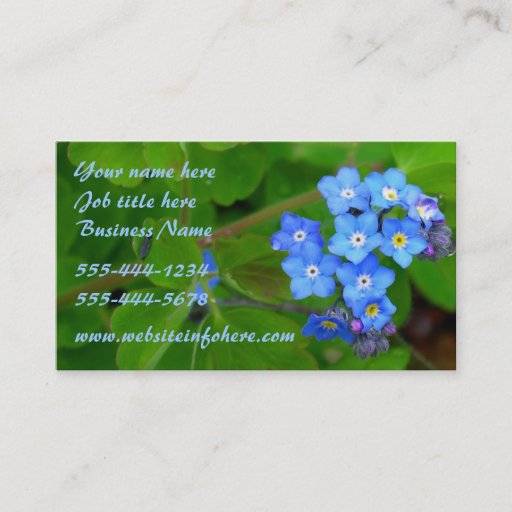 Customizable Forget Me Nots Business Card