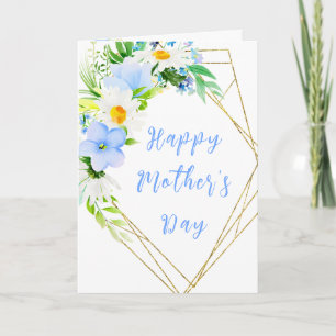 Forget-Me-Nots Daisies Floral Happy Mother's Day Card