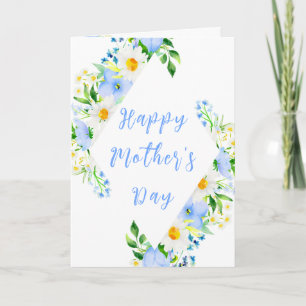 Forget-Me-Nots Daisies Floral Happy Mother's Day Card