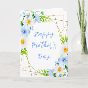 Forget-Me-Nots Daisies Floral Happy Mother's Day Card