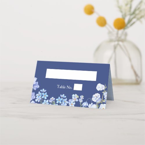 Forget Me Nots Floral Royal Blue Wedding Table Place Card - Create your own Place Card with this "Forget Me Nots Floral Royal Blue Wedding Table Place Card" template to match your wedding colors and style. This high-quality design is easy to customize to be uniquely yours!  
(1) For further customization, please click the "customize further" link and use our design tool to modify this template. 
(2) If you need help or matching items, please contact me.