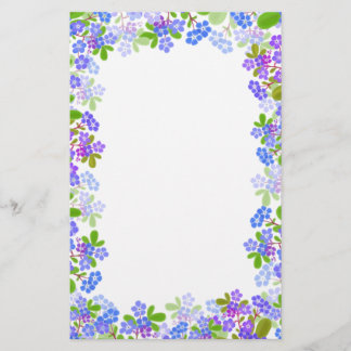 Forget Me Nots Floral Stationery