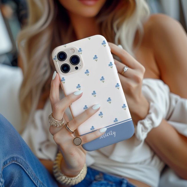 Forget Me Nots Flower MagSafe Tough Case-Mate iPhone Case (Forget Me Not phone case)