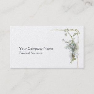 Forget me nots funeral business card