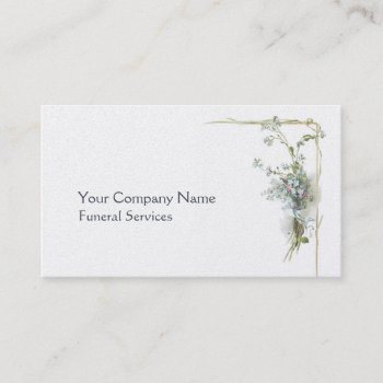 Forget Me Nots Funeral Business Card by Past_Impressions at Zazzle