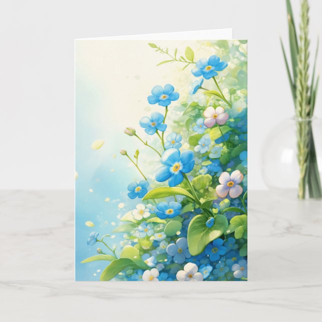 Forget-Me-Nots Garden of Memories Card (Front)