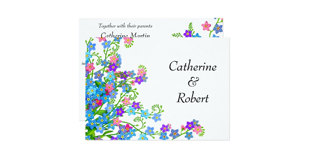 Forget Me Not Wedding Invitations 10