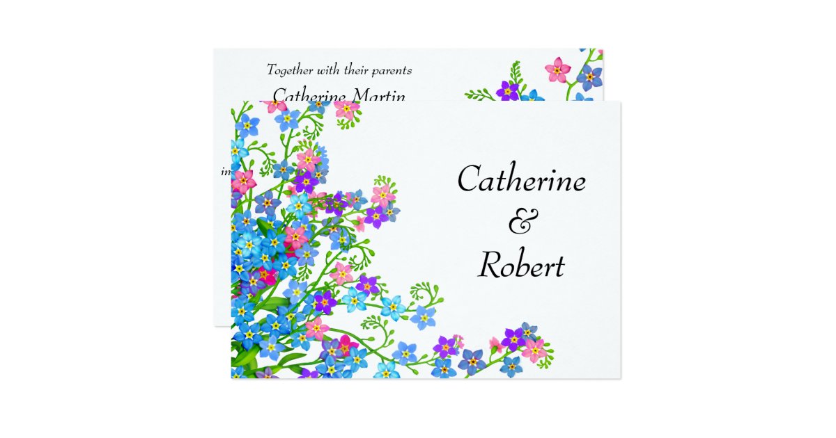 Forget Me Not Wedding Invitations 10
