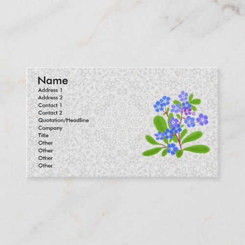 Forget-Me-Nots &amp; Lace Profile Card Business Card
