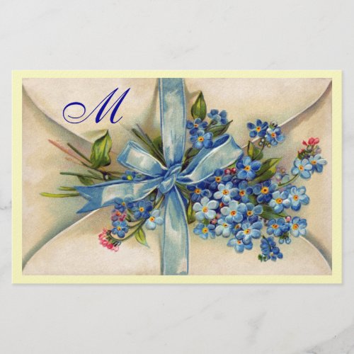 FORGET ME NOTS MONOGRAM STATIONERY