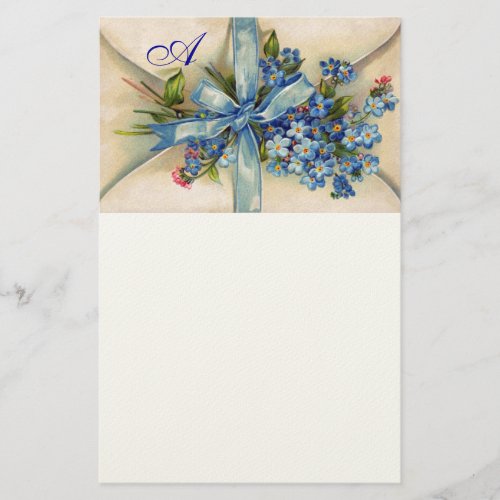 FORGET ME NOTS MONOGRAM STATIONERY
