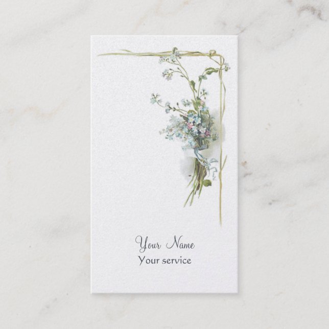 Forget me nots vintage business card (Front)