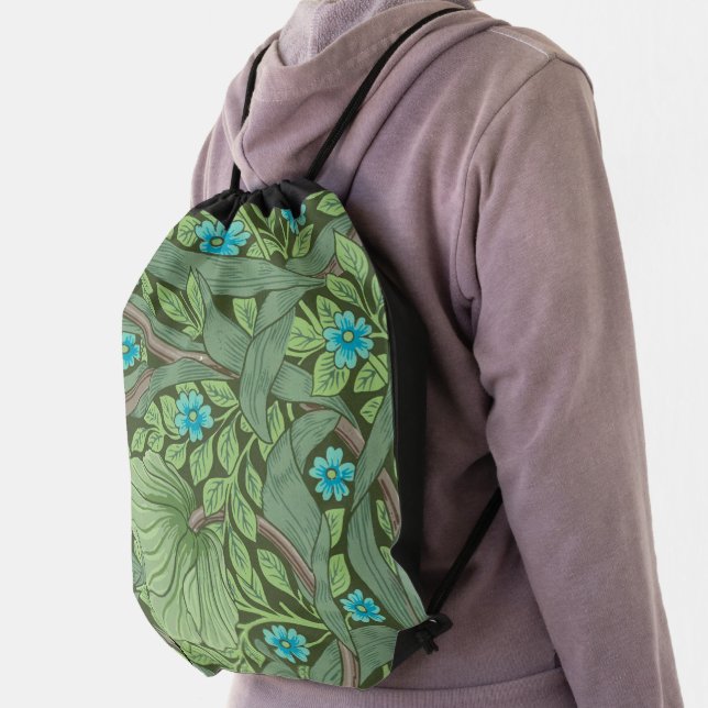 Forget-Me-Nots, Wallpaper by William Morris Drawstring Bag (Insitu)