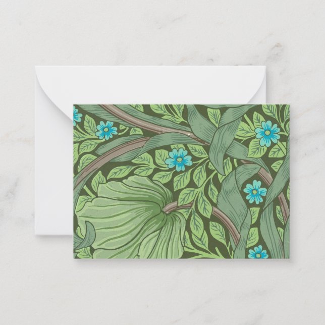 Forget-Me-Nots, Wallpaper by William Morris Note Card (Front)