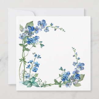 Forget-me-nots watercolor invitation