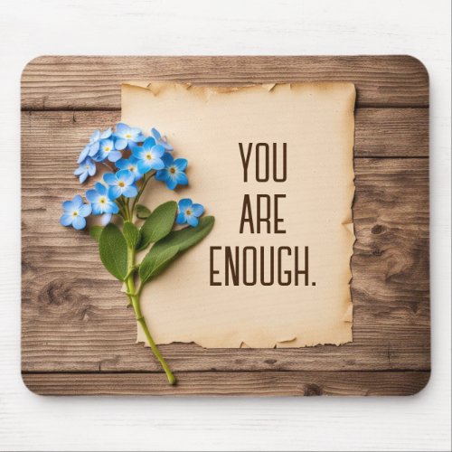 Forget_Me_Nots With Quote Mouse Pad