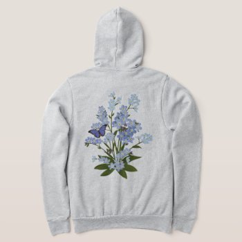 Forget Me Nots Zip Hoodie by FantasyApparel at Zazzle