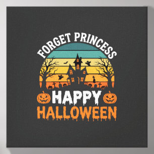Forget Princess Happy Halloween Haunted House Desi Canvas Photo Tile