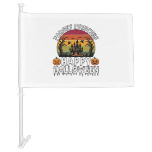 Forget Princess Happy Halloween Haunted House Pump Car Flag