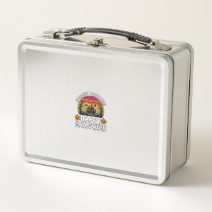 Forget Princess Happy Halloween Haunted House Pump Metal Lunch Box