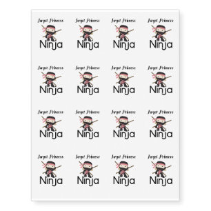 Forget Princess I want to be a Ninja MAN kids Temporary Tattoos