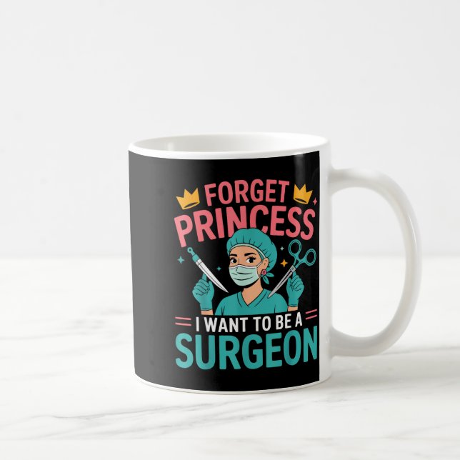 Forget Princess I Want To Be A Surgeon Doctor Wome Coffee Mug (Right)