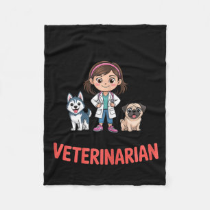 Forget Princess I Want To Be A Veterinarian Future Fleece Blanket