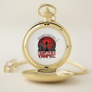 Forget Princess Want Be Vampire Halloween_1 Pocket Watch