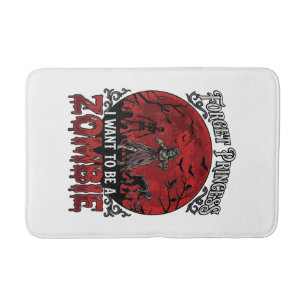 Forget Princess Zombie Blood Moon Graveyard Bats S Bath Mat