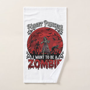 Forget Princess Zombie Blood Moon Graveyard Bats S Hand Towel
