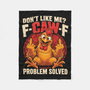 Forget Problem Solved - Dark Humor Sarcasm Chicken Fleece Blanket