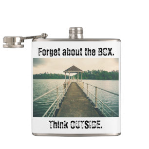 Forget the Box - Think Outside Flask- Vintage Dock Hip Flask