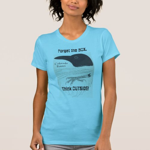 Forget the Box _ Think Outside Vintage Raven T_Shirt