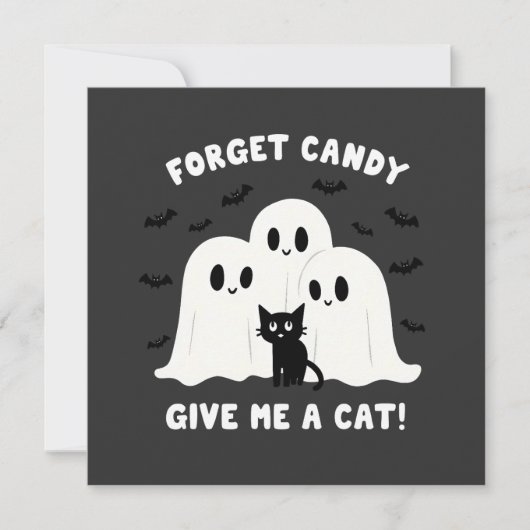 Forget The Candy Give Me A Cat Spooky Halloween (Front)