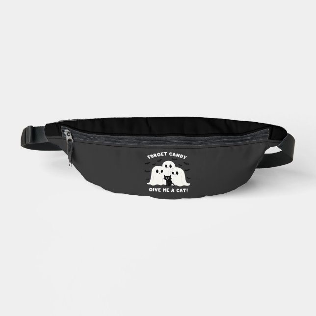 Forget The Candy Give Me A Cat Spooky Halloween  Fanny Pack (Front)