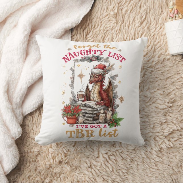 Forget The Naughty List I've Got a TBR List  Throw Pillow (Blanket)