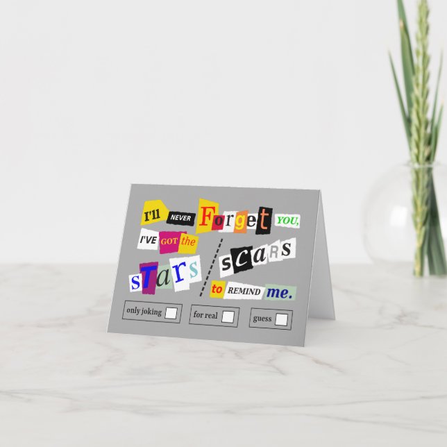 " Forget You Not "Greeting Card (Front)