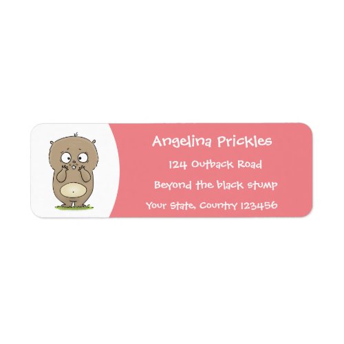 Forgetful adorable chubby hamster cartoon label