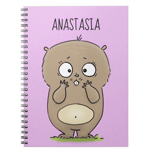 Forgetful adorable chubby hamster cartoon notebook