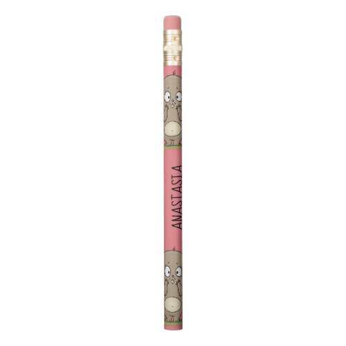 Forgetful adorable chubby hamster cartoon pencil