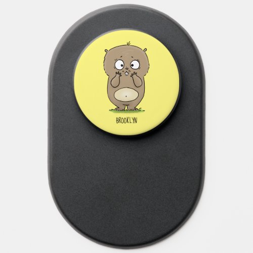 Forgetful adorable chubby hamster cartoon  PopSocket