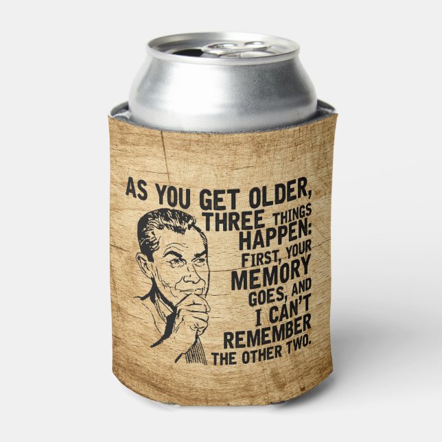 Forgetful Dad Humor Father's Day Can Cooler (Can Front)