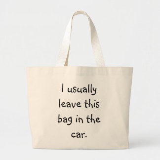 Forgetful Shopper 5 Large Tote Bag