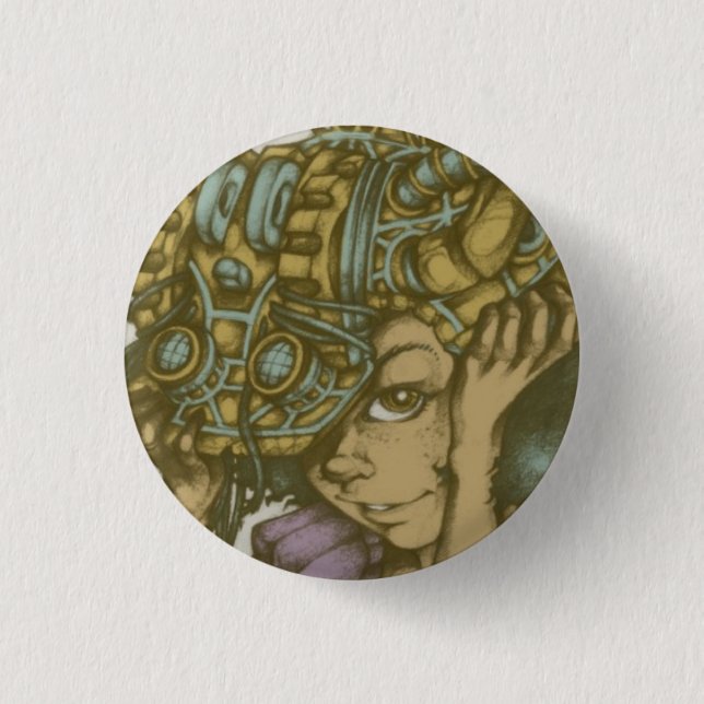 ForgetMeNotHelmet Pinback Button (Front)