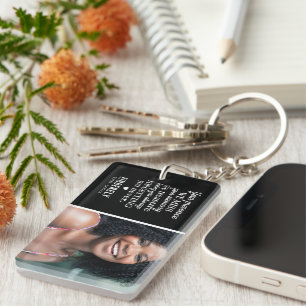 Forgetting You Never Photo Memorial Keychain