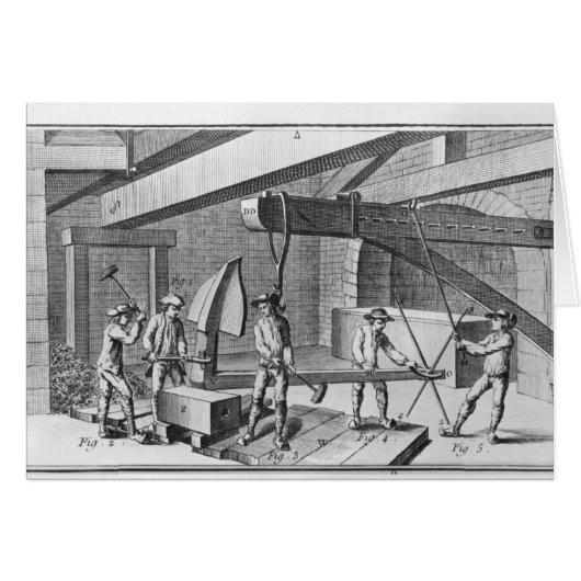 Forging an anchor, from 'Encyclopedia' by Denis Cards (Front Horizontal)