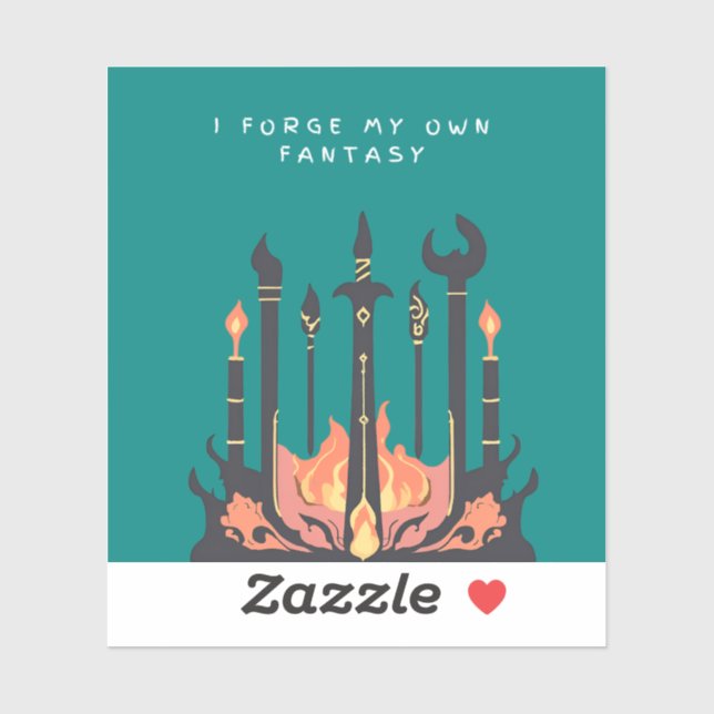 Forging Fantasy from scratch Sticker (Sheet)