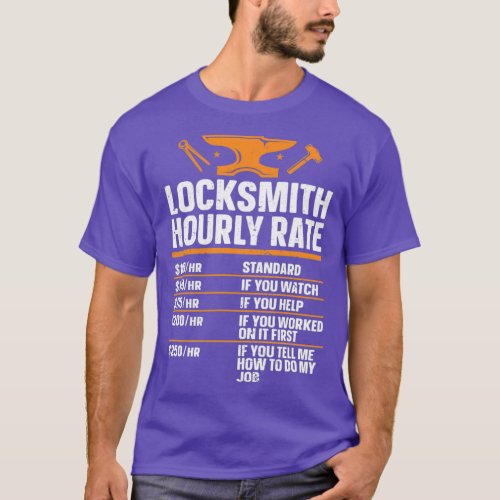 Forging HourlyRate Blacksmyth Blacksmith Locksmith T_Shirt