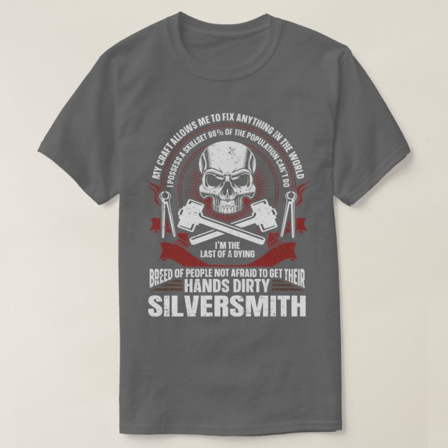 Forging Metalworking Blacksmith Silversmith T T-Shirt (Design Front)